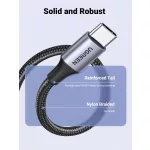 UGREEN USB-A - USB-C gyorstöltés kábel 3A Max fekete 1 m US288