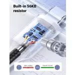 UGREEN USB-A - USB-C gyorstöltés kábel 3A Max fekete 1 m US288