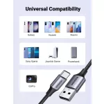 UGREEN USB-A - USB-C gyorstöltés kábel 3A Max fekete 1 m US288