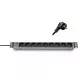 KELINE 620S09 19"" 1U 9x250V Schuko aljzat 2,3m kontrol LED-es elosztósor