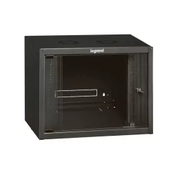   Legrand 646200 Linkeo 19" 6U MAG:359 SZÉL:600 MÉLY:450 MAX:18kg üvegajtós antracit fali rack szekrény