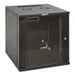 Legrand 646262 Linkeo 19"" 12U MAG:626 SZÉL:600 MÉLY:600 MAX:36kg üvegajtós lapraszerelt levehető oldallapos antracit fali rack szekrény