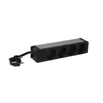 Legrand 646801 10" 1U 16A 230V 4x Schuko CEE7/7 csatlakozó biztonsági zsaluval 1m elosztósor