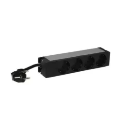   Legrand 646801 10" 1U 16A 230V 4x Schuko CEE7/7 csatlakozó biztonsági zsaluval 1m elosztósor