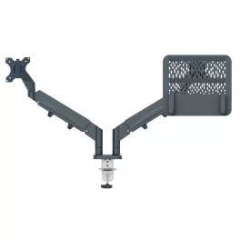   Leitz Ergo Dual helytakarékos monitor- és laptopkar, sötétszürke