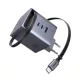 UGREEN 100W 2xUSB-C GaN gyorstöltő behúzható kábellel X616