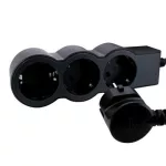 Legrand 694560 3m vezetékkel fekete 6x2P+F elosztósor