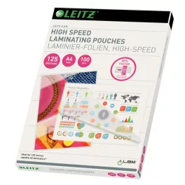   Leitz STANDARD gyors meleglamináló-fólia, A4, 125 mikron (hosszabbik oldalon zárt) (100db)