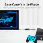 Vention HDMI (lapos) -> VGA, 0,15m, fekete, konverter