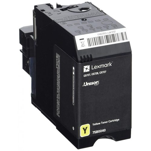 Lexmark CS/CX727/CS728 Toner Yellow 10K (Eredeti) 75B0040