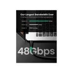 UGREEN HDMI 8K kábel apa - apa fonott fekete 5 m HD140