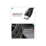 UGREEN HDMI 8K kábel apa - apa fonott fekete 5 m HD140