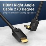 Vention HDMI, (270 Fokos, jobbra), 2m, kábel