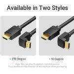 Vention HDMI, (270 Fokos, jobbra), 2m, kábel