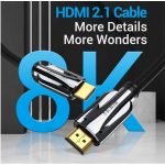 Vention HDMI (8K, szövet, fekete), 1,5m, kábel
