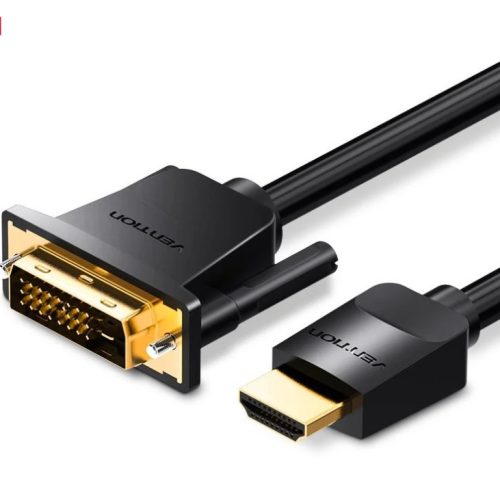 Vention HDMI -> DVI,  (fekete), 1,5m, kábel