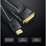 Vention HDMI -> DVI, (fekete), 2m, kábel