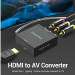 Vention HDMI/F -> RCA, (fekete), konverter