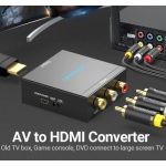 Vention RCA -> HDMI/F, (fekete), konverter