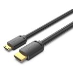 Vention mini HDMI/M -> HDMI/M (4K,HD, fekete), 1,5m, kábel