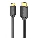 Vention mini HDMI/M -> HDMI/M (4K,HD, fekete), 2m, kábel