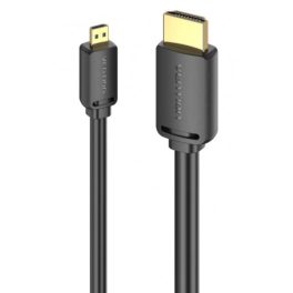 Vention micro HDMI/M -> HDMI/M (4K,HD,fekete), 1m, kábel