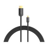 Vention micro HDMI/M -> HDMI/M (4K,HD,fekete), 1m, kábel