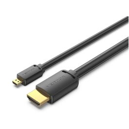   Vention micro HDMI/M -> HDMI/M (4K,HD,fekete), 1,5m, kábel
