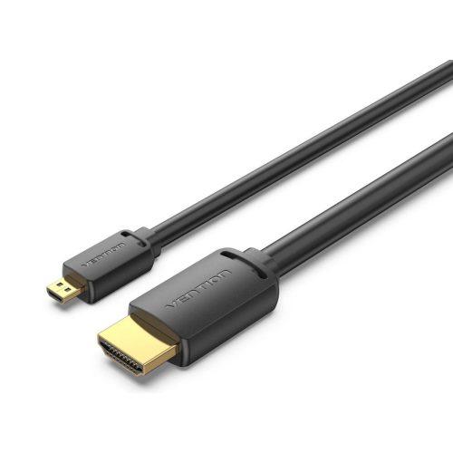 Vention HDMI-D/M -> HDMI-A/M (4K,HD,fekete), 3m, kábel