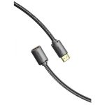 Vention HDMI/M -> HDMI/F (4K, HD, PVC, fekete), 1m, kábel