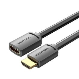   Vention HDMI/M -> HDMI/F (4K, HD, PVC, fekete), 1,5m, kábel