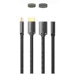 Vention HDMI/M -> HDMI/F (4K, HD, PVC, fekete), 1,5m, kábel