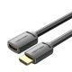 Vention HDMI/M -> HDMI/F (4K, HD, PVC, fekete), 3m, kábel