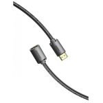 Vention HDMI/M -> HDMI/F (4K, HD, PVC, fekete), 5m, kábel