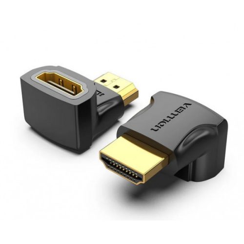 Vention HDMI/M (90fokos) -> HDMI/F (4K,fekete), adapter