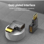 Vention HDMI/M (90fokos) -> HDMI/F (4K,síklapos, fekete), adapter