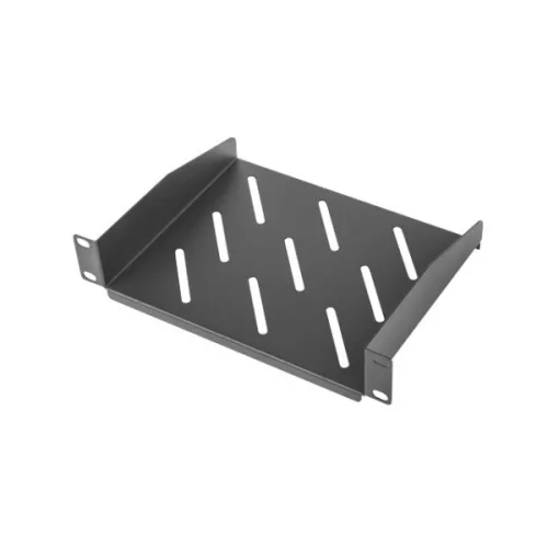 Lanberg AK-1012-B 10" 1U MÉLY:180mm MAX: 20kg terhelhetőségű 2 ponton rögzíthető fix fekete tálca