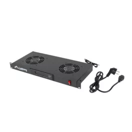   Lanberg AK-1502-B 19 1U 2x ventilátor + termosztát egység LCD kijelzővel