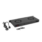 Lanberg AK-1502-B 19 1U 2x ventilátor + termosztát egység LCD kijelzővel
