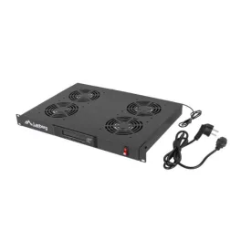   Lanberg AK-1503-B 19 1U 4x ventilátor + termosztát ventilátor egység LCD kijelzővel