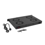 Lanberg AK-1503-B 19 1U 4x ventilátor + termosztát ventilátor egység LCD kijelzővel