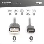 DIGITUS AK-300154-018-S High Speed USB type A 2.0 - USB type-C kábel 1,8m