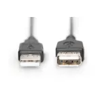 DIGITUS AK-300200-018-S High Speed 2.0 USB AM/F 1,8m hosszabbító kábel