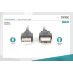 DIGITUS AK-300202-050-S High Speed 2.0 USB hosszabbító kábel 5m
