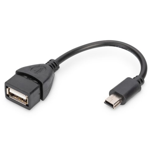 DIGITUS AK-300310-002-S OTG 2.0 mini USB-B - USB-A anya adapter