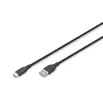 DIGITUS AK-300340-020-S High Speed USB-A 2.0 - USB Type-C szilikon kábel 2m
