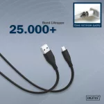 DIGITUS AK-300340-020-S High Speed USB-A 2.0 - USB Type-C szilikon kábel 2m