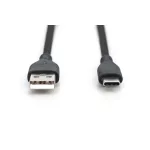 DIGITUS AK-300340-020-S High Speed USB-A 2.0 - USB Type-C szilikon kábel 2m