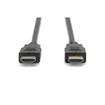 DIGITUS AK-330107-020-S High Speed UHD 4K 3D 30Hz 2.0 aranyozott Ethernet HDMI kábel 2m