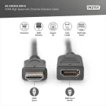 DIGITUS AK-330201-050-S High Speed UHD 4K 30Hz 1.4 HDMI Ethernet hosszabbító kábel 5m